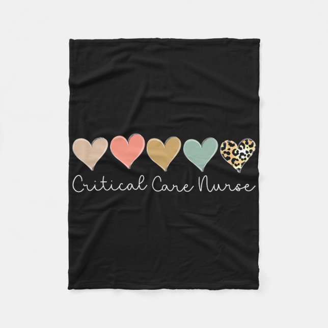 Intensivkrankenschwester Leopard Heart, Valentinst Fleecedecke (Vorderseite)