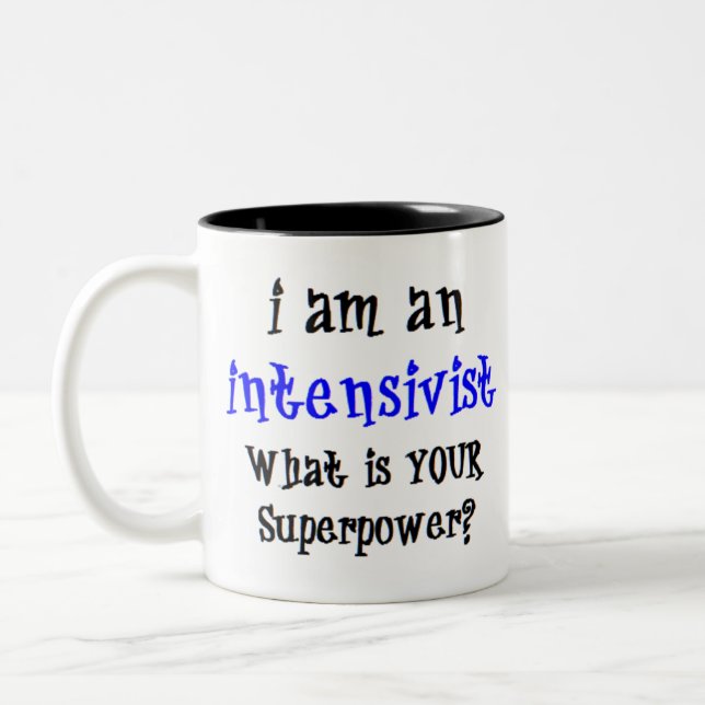 Intensivstation Zweifarbige Tasse (Links)