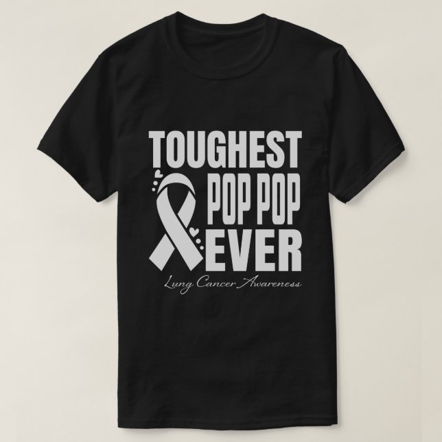 Intensivster POP POP je Lungenkrebs Bewusstsein T-Shirt (Design vorne)