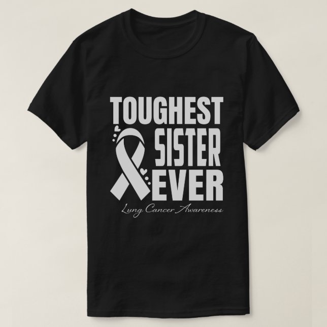 Intensivster SISTER je Lungenkrebs-Bewusstsein T-Shirt (Design vorne)