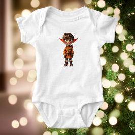 Intent Boy Christmas Elf Baby Bodysuit Strampler