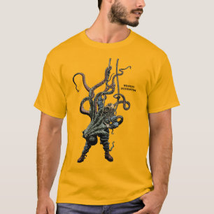 Interaktion zwischen Helm-Taucher und Oktopus in d T-Shirt