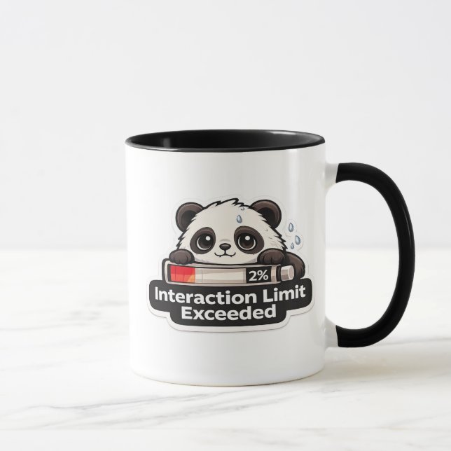 Interaktionslimit überschritten Panda-Design Tasse (Rechts)