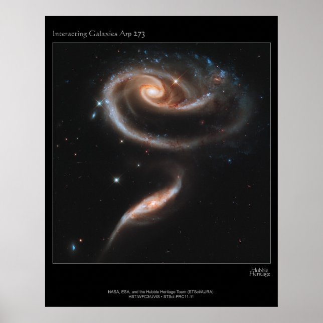 Interaktive Galaxien ARP-273 Poster (Vorne)