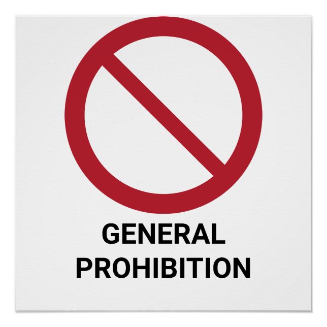 Interdiction générale, signe d'interdiction (Devant)
