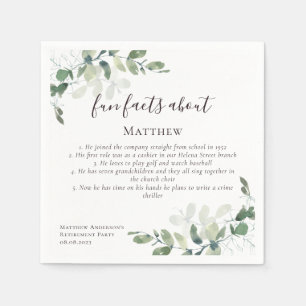 Interessante Fakten Eucalyptus Schrift Ruhestandsf Serviette