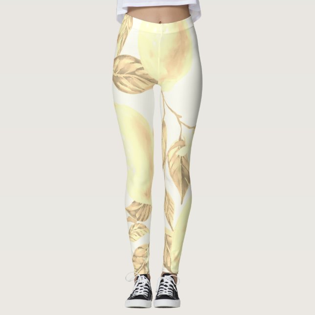 Interessante Zitronen-Leggings Leggings (Vorderseite)