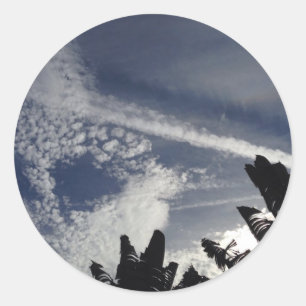 Interessanter Himmel Runder Aufkleber