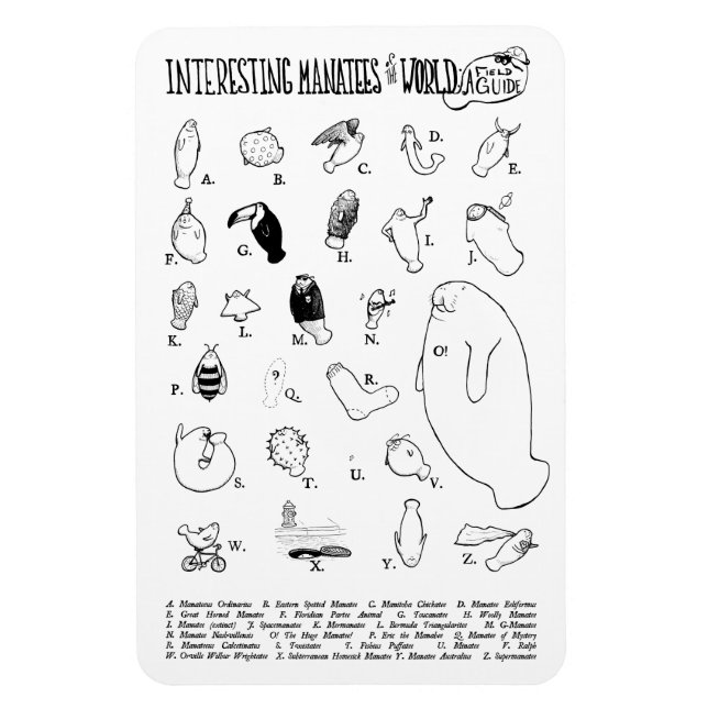 Interessanter Manateen-Magnet Magnet (Vertikal)