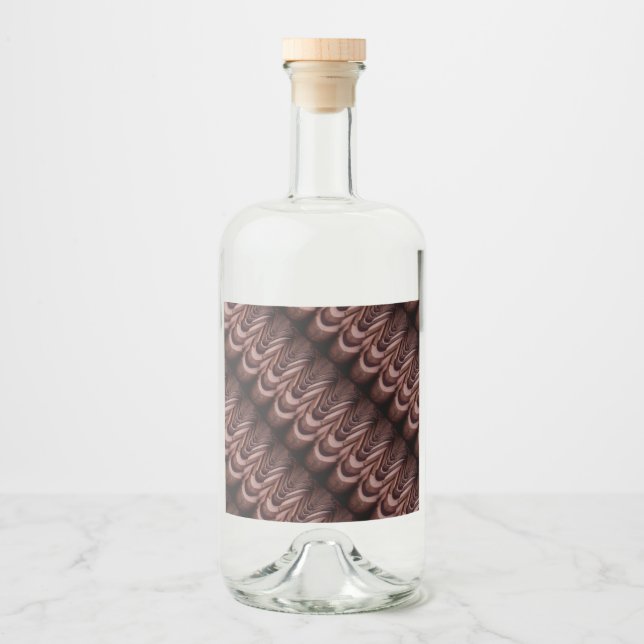 Interessantes Foto, Dachziegel mit Perspektive Alkoholflaschenetikett (Vorderseite)