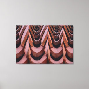 Interessantes Foto, Dachziegel mit Perspektive Leinwanddruck