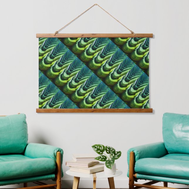 Interessantes Foto, Dachziegel mit Perspektive Wandteppich Mit Holzrahmen (Wohnzimmer)