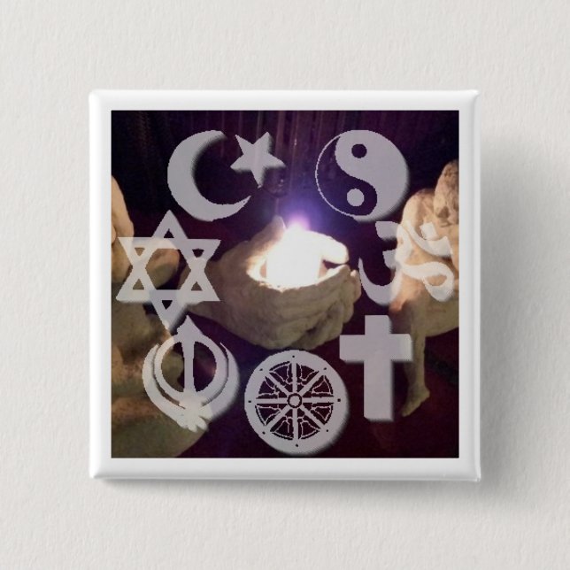 Interfaith button with light (Vorderseite)