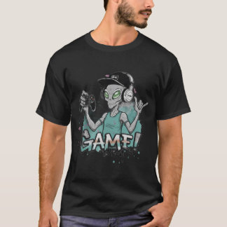 Intergalactic Gamer Tee – DarkGG Alien Streetwear