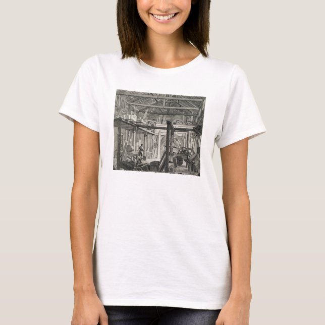 Interieur-Ansicht von John Bunyans Meeting House i T-Shirt (Vorderseite)