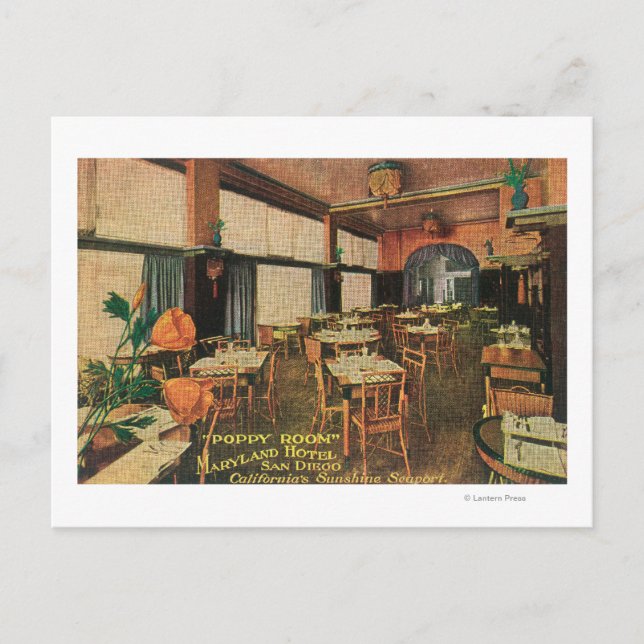 Interieur Blick auf das Mohnzimmer im Maryland Hot Postkarte (Vorderseite)