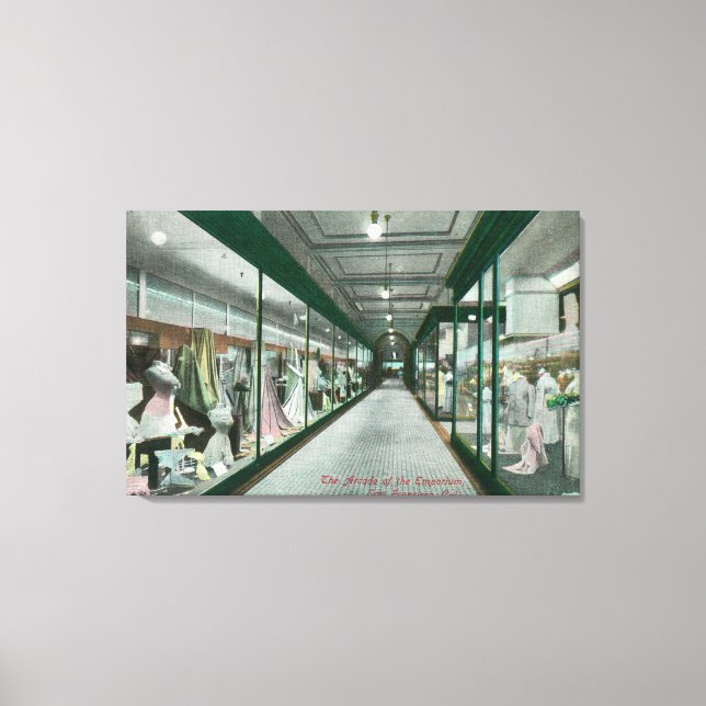 Interieur Blick auf den Arkade des Emporium Leinwanddruck (Vorderseite)