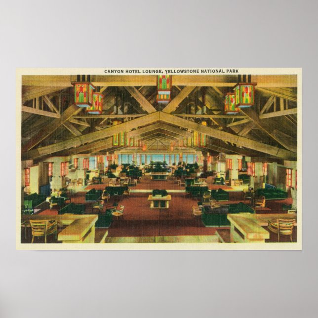 Interieur Blick auf die Canyon Hotel Lounge Poster (Vorne)