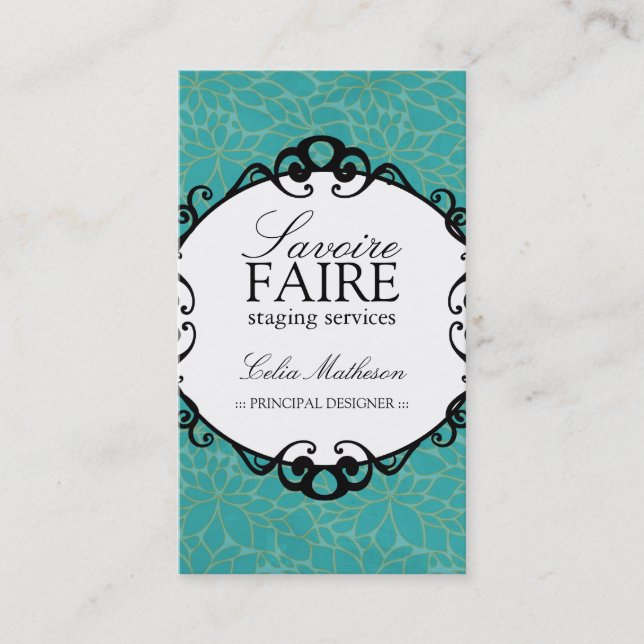 Intérieur chic concevant des cartes de visite (Devant)