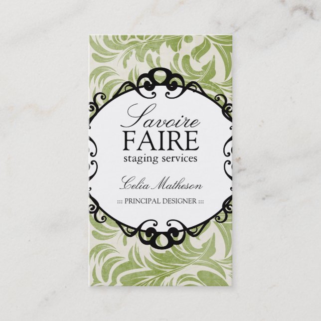 Intérieur chic concevant des cartes de visite (Devant)