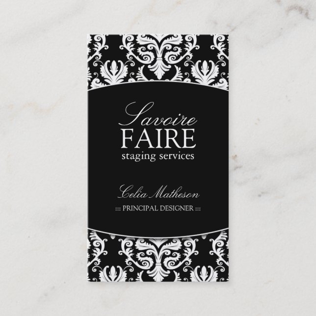 Intérieur concevant des cartes de visite (Devant)