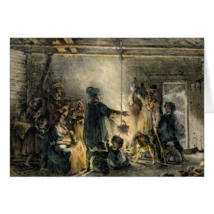 Intérieur de la hutte d'un mineur de charbon