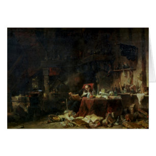 Intérieur de l'étude d'un alchimiste