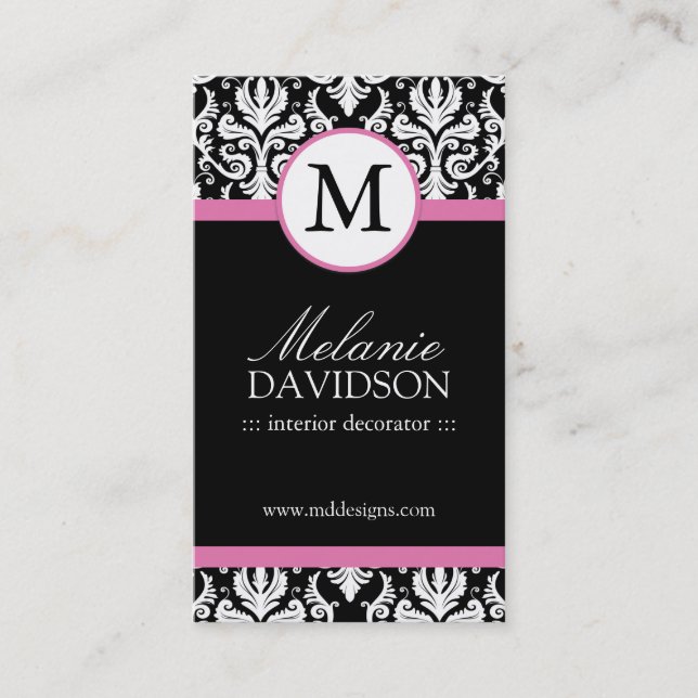 Intérieur de monogramme concevant des cartes de (Devant)