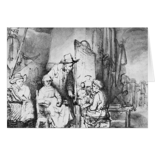 Intérieur de studio avec la peinture de peintre (Devant horizontal)