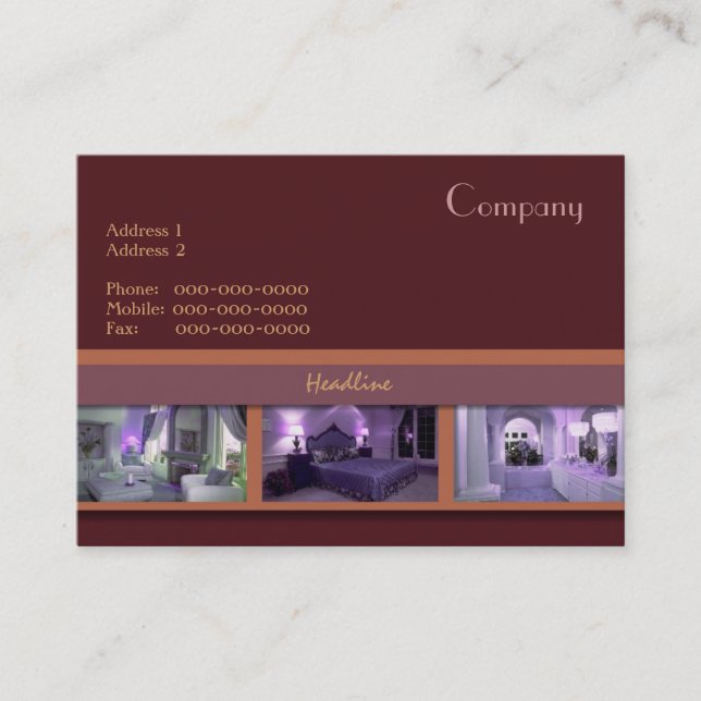 Interieur Decorator Business Card Visitenkarte (Vorderseite)