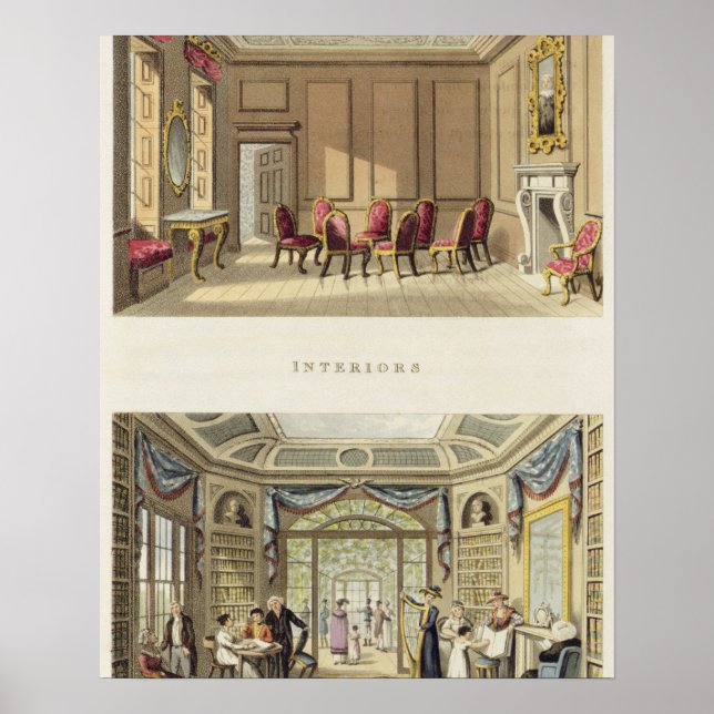Interieur: Der alte Zedernsaal und das moderne Li Poster (Vorne)