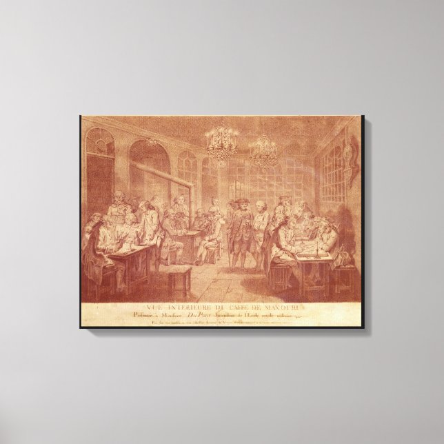 Interieur des Cafés Manouri, c.1775 Leinwanddruck (Vorderseite)