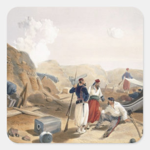 Interieur des Mamelon Vert, Platte von 'The Seat Quadratischer Aufkleber