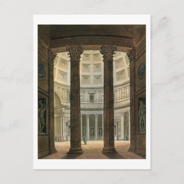 Interieur des Pantheon, Rom, aus 'Le Costume A Postkarte (Vorderseite)