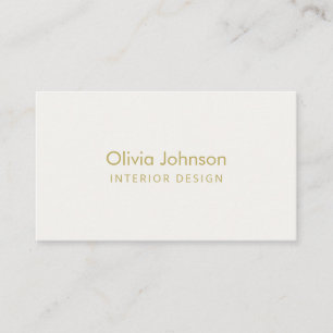 Interieur Design Chic Gold Ivory Business Card Visitenkarte
