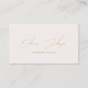 Interieur Design Rosa Gold Visitenkarte
