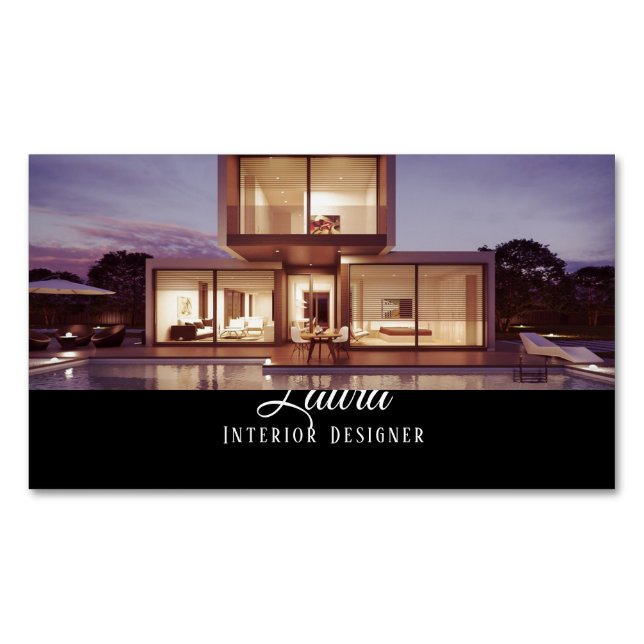 Interieur Designer Business Card Magazin Magnetische Visitenkarte (Vorderseite)