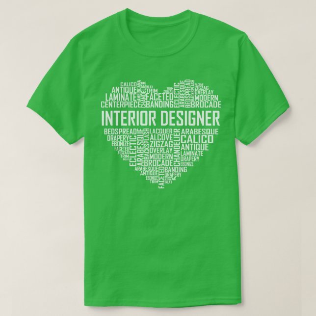 Interieur Designer Heart T-Shirt (Design vorne)