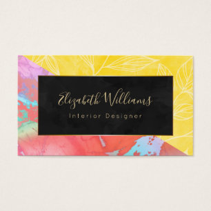 Interieur Designer Tropical Colors Business Cards