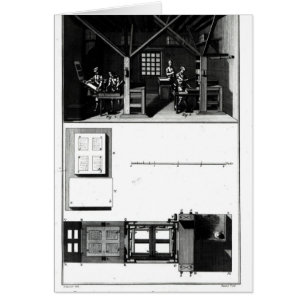 Intérieur d'une imprimerie et plan