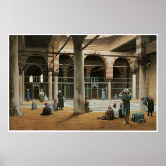 Interieur einer Moschee, Jean-Leon Gerome von 1870 Poster