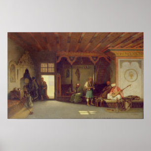 Interieur eines orientalischen Cafés Poster