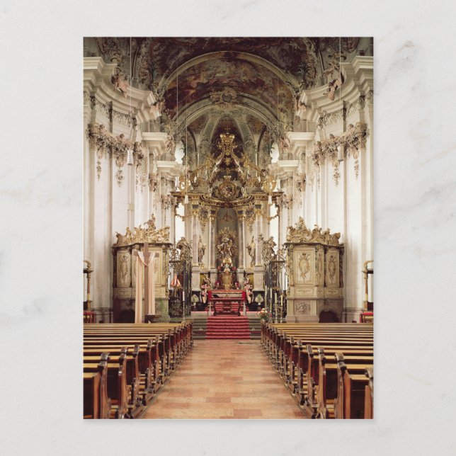 Interieur, entworfen von Balthasar Neumann 1734-54 Postkarte (Vorderseite)