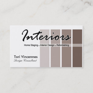 Interieur Home Staging Immobilien Designer Geschäf Visitenkarte