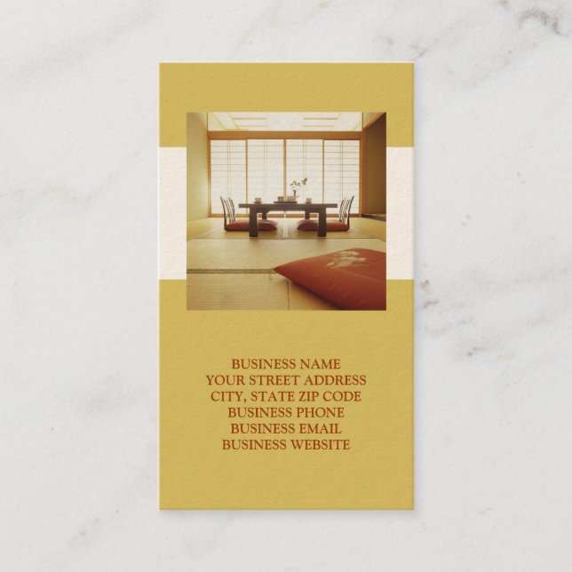 Interieur oder inszenieren von Visitenkarten Visitenkarte (Vorderseite)