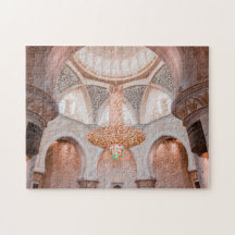 Intérieur orné de la mosquée rose Puzzle