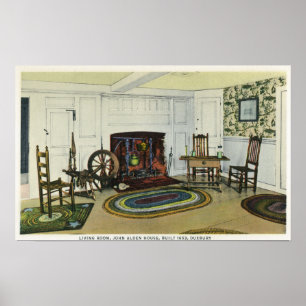 Interieur Wohnzimmer Aussicht auf den John Alden Poster