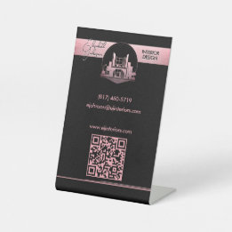 Interior Design or Architect Logo Black and Rose  Sockelschild