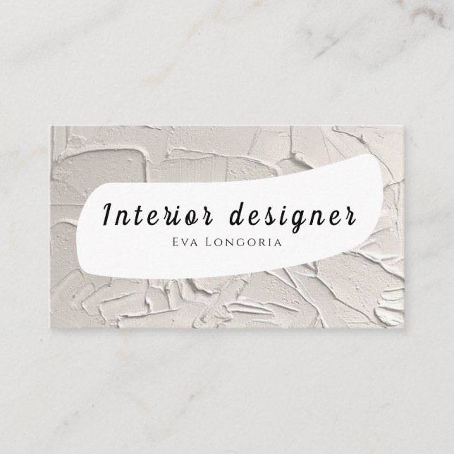 Interior Designer Business Card Visitenkarte (Vorderseite)