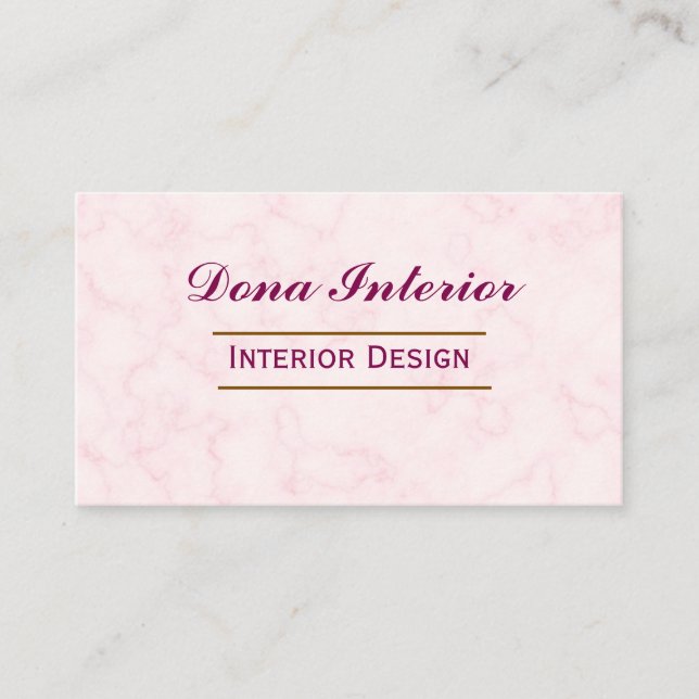 Interior Designer Business Card Visitenkarte (Vorderseite)